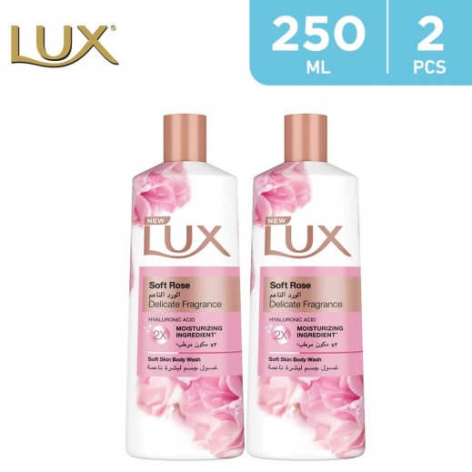 Lux Soft Rose Shower Gel 2 x 250 ml - delivered by Taw9eel Fast