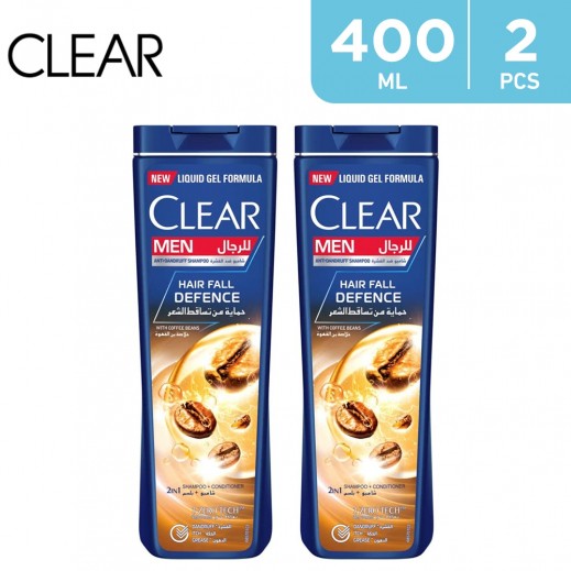 Clear Men Hair Fall Defence 2 In 1 Shampoo + Conditioner 2 x 400 ml - delivered by Taw9eel Fast