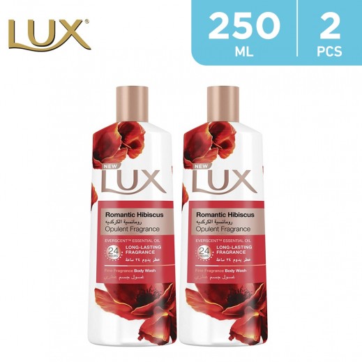 Lux Romantic Hibiscus Shower Gel 2 x 250 ml - delivered by Taw9eel Fast