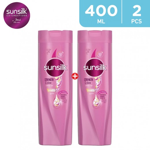 Sunsilk Shine & Strength Shampoo 2 × 400ml - delivered by Taw9eel Fast