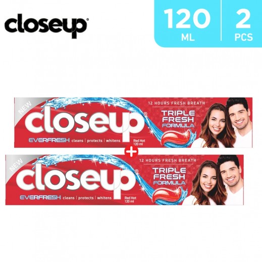 Close Up Red Hot Toothpaste 2 × 120 ml - delivered by Taw9eel Fast