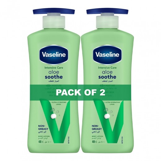 Vaseline Intensive Care Aloe Soothe Body Lotion 2 × 400 ml