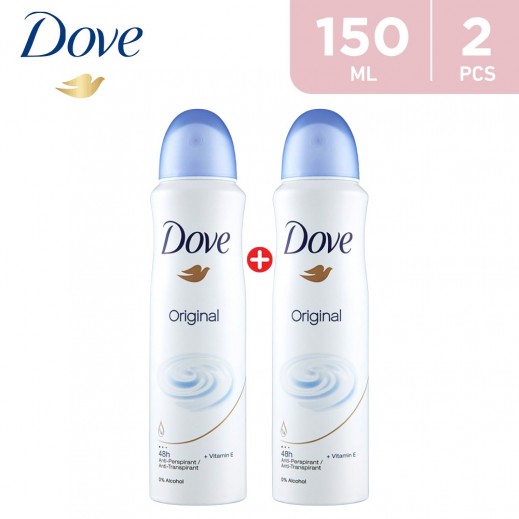 Dove Original Deodorant For Women 2 × 150ml