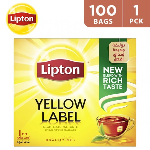 Lipton Yellow Label Black Tea 100 Tea Bags (Special Offer) - delivered by Taw9eel Fast