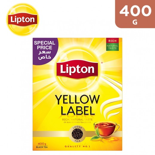 Lipton Yellow Label Black Loose Tea 400 g (Special Offer) - delivered by Taw9eel Fast
