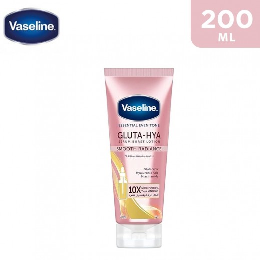 Vaseline Essential Even Tone Smooth Radiance Gluta-Hya Serum Burst - 200 Ml - delivered by Taw9eel Fast