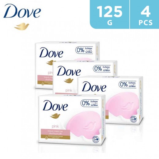 Dove Beauty Cream Bar Soap Pink 4 x 125 G - delivered by Taw9eel Fast