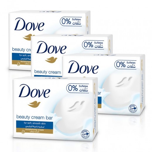 Dove Beauty Cream Bar Soap White 4 x 125g - delivered by Taw9eel Fast