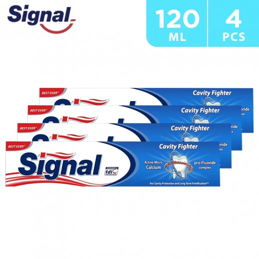 Signal Cavity Fighter Toothpaste 4 x 120 ml