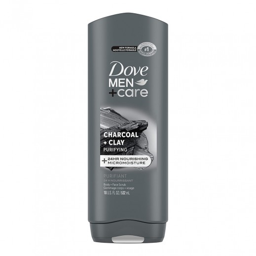 Dove Men Care Charcoal and Clay Body Face and Hair Wash 400ml