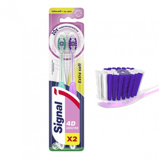 Signal Toothbrush 4D Sensitive Soft - 2 Pieces