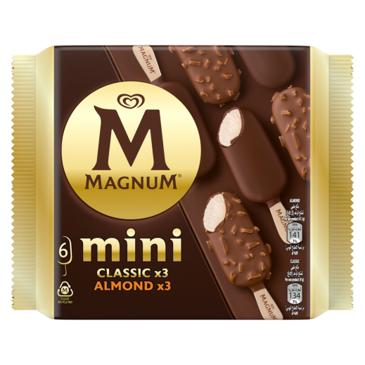 Magnum Mini Classic Almond Ice Cream 330ml - delivered by Taw9eel Fast