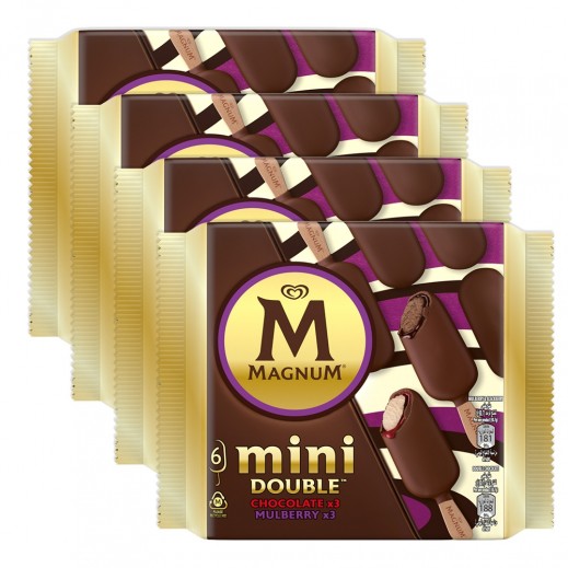 Magnum Mini Double Chocolate Mulberry Ice Cream 4×345ml