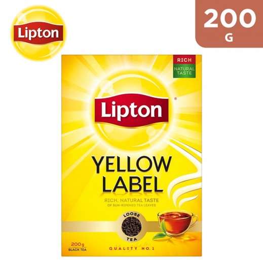 Lipton Yellow Label Black Loose Tea 200 g - delivered by Taw9eel Fast