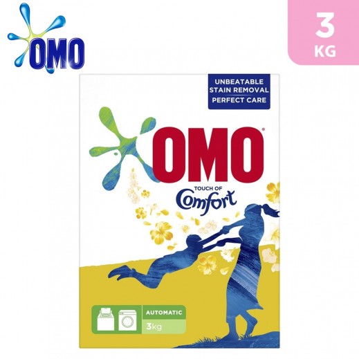 OMO Active Auto Laundry Detergent Powder For Top Load Machine With A Touch Of Comfort For Unbeatable Stain Removal 3 Kg - delivered by Taw9eel Fast