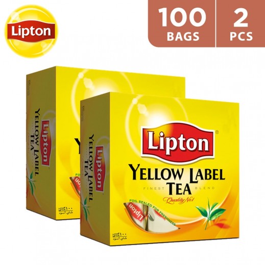Lipton Yellow Label Tea 2 x 100 bags   - delivered by Taw9eel Fast