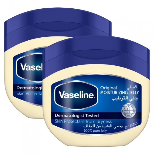 Vaseline 100% Pure Petroleum Jelly for Dry Skin, Original to Heal Skin Damage 2 x 250 ml