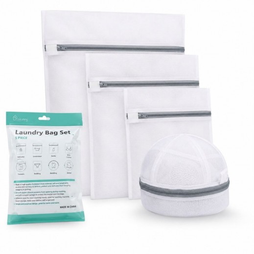 Mesh Laundry Wash Bag Set for Washing Machine – 5 Pieces - delivered by Taw9eel Within 48 hours 