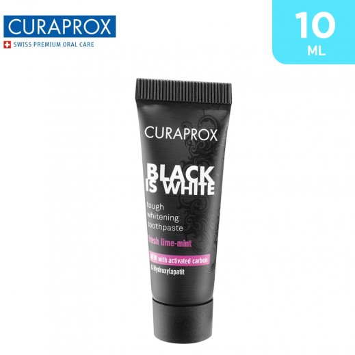 Curaprox Black is White whitening toothpaste 10 ml - delivered by Taw9eel Fast