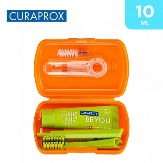 Curaprox Ortho Orange Travel Set Toothbrush + Be You Toothpaste 10 ml