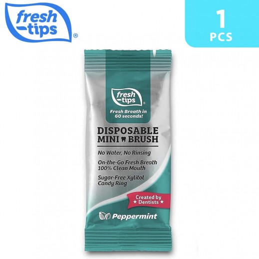 Fresh-Tips Mini Disposable Travel Toothbrush (Single) - delivered by Taw9eel Fast