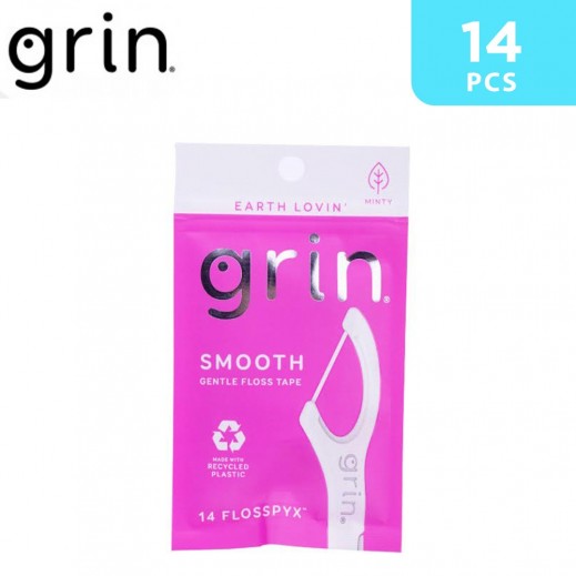 Grin Oral Care Smooth Floss Picks 14 Pieces - delivered by Taw9eel Fast