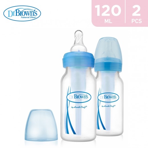 Dr. Brown's Options Narrow Baby Bottle 120 ml Blue 2 Pieces