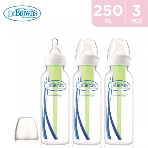 Dr. Brown's Options Narrow Baby Bottle 250 ml 3 Pieces - delivered by Taw9eel Fast