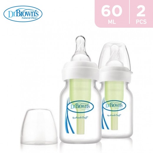 Dr. Brown's Baby Bottle With Preemie Flow Nipples 60 ml 2 Pieces