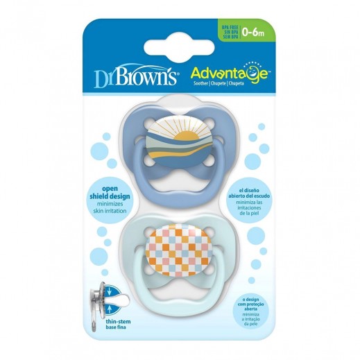Dr. Brown's Advantage Stage 1 Pacifier 0-6 Months 2 Pcs