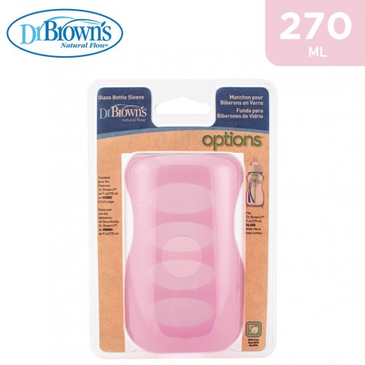 Dr.Brown's A Options Glass Bottle Sleeve Pink 270 ml 