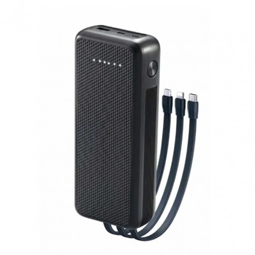 Vlove 20000mAh Solar Power Bank with 4 Built-In Cables