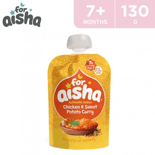 For Aisha Chicken & Sweet Potato Curry Baby Food 130 g (7+ Months)