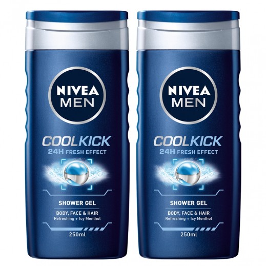 Nivea Men Cool Kick Shower Gel 2 x 250ml