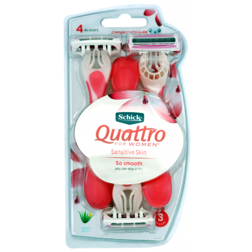 Schick Quattro Sensitive Women Razor 3 Pieces