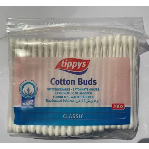 Tippys Ear Buds Plastic Bag 200 pieces - delivered by Taw9eel Fast