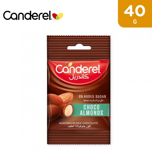 Canderel 0% Added Sugar Choco Almonds Milk Chocolate 40 g - delivered by Taw9eel Fast