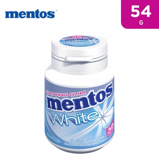 Mentos White Sugar Free With Xylitol Sweet Mint Chewing Gum 54 g - delivered by Taw9eel Fast