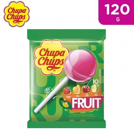 Chupa Chups Assorted Flavour Fruit Lollipops 120 g - delivered by Taw9eel Fast