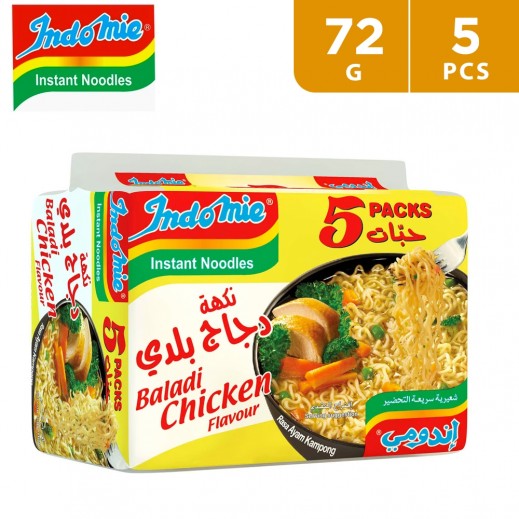 Indomie Baladi Chicken Noodles 5 x 72 g (New) - delivered by Taw9eel Fast
