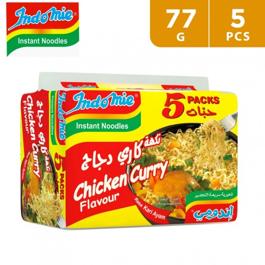 Indomie Chicken Curry Noodles 5 x 77 g (New) - delivered by Taw9eel Fast