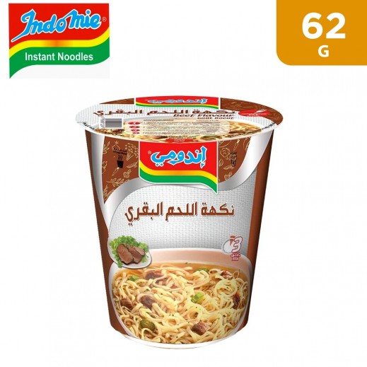 Indomie Beef Flavour Cup Noodles 62 g (New) - delivered by Taw9eel Fast