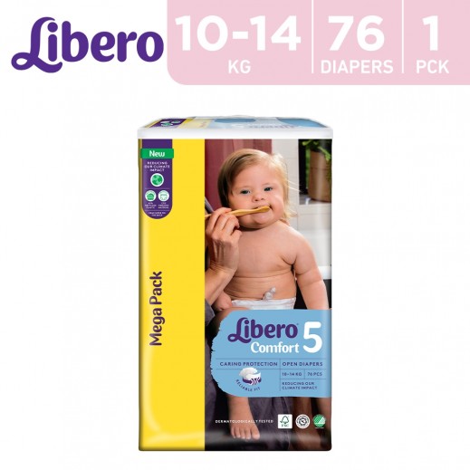 Libero Comfort Diapers Stage 5 (10-14 Kg) 76 Pieces - delivered by Taw9eel Fast