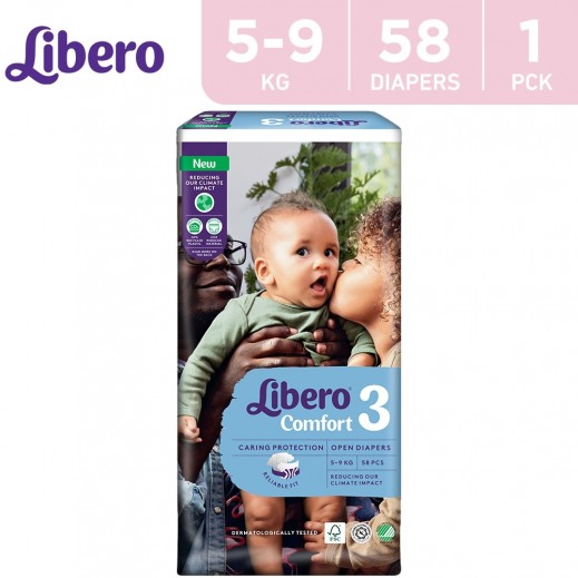 Libero Comfort Diapers Stage 3 (5-9 Kg) 58 Pieces - delivered by Taw9eel Fast