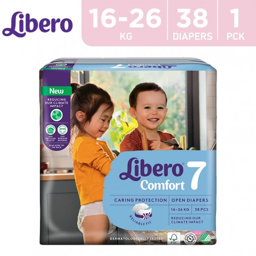 Libero Comfort Diapers Stage 7 (16-26 Kg) 38 Pieces - delivered by Taw9eel Fast