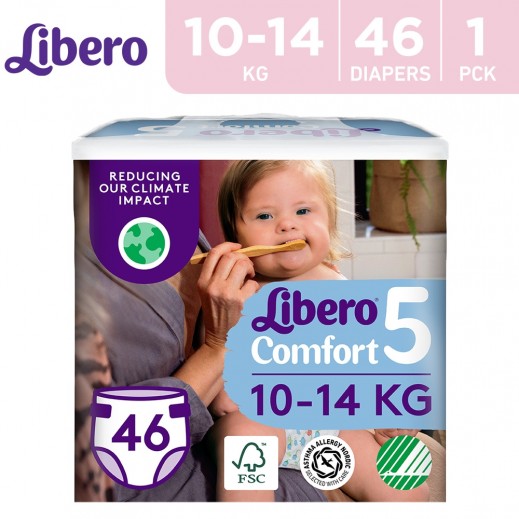 Libero Comfort Fit Diapers Size 5 (10-14 kg) 46 Pieces  - delivered by Taw9eel Fast