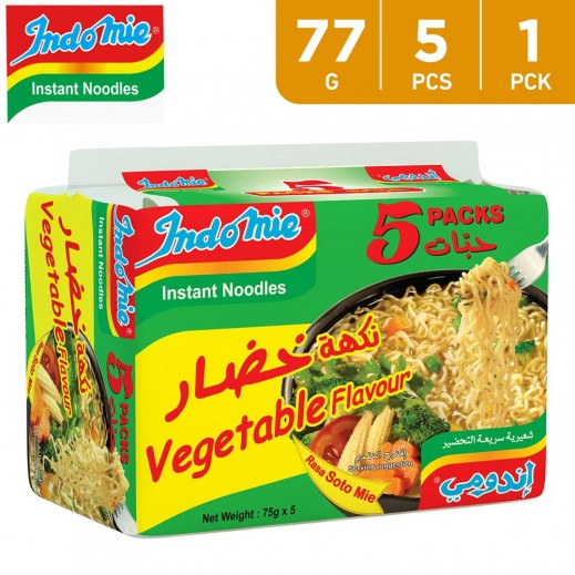 Indomie Vegetable Instant Noodles 5 x 77 g (new) - delivered by Taw9eel Fast