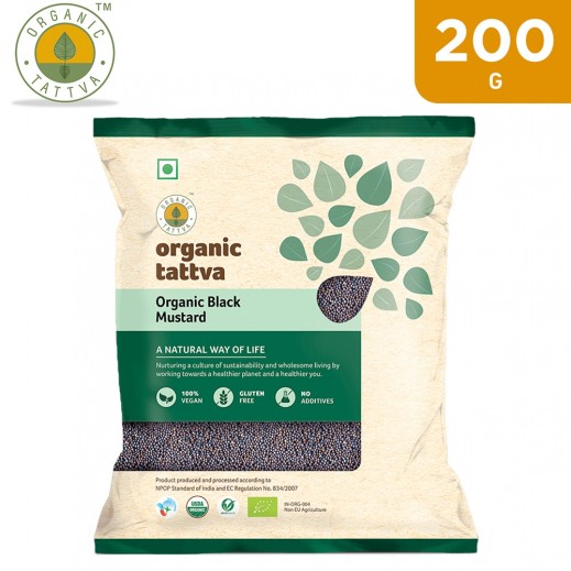Organic Tattva Organic Black Mustard 200 g - delivered by Taw9eel Fast