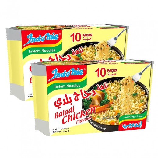 Indomie Baladi Chicken Flavor Instant Noodles 20 x 70 g - delivered by Taw9eel Fast