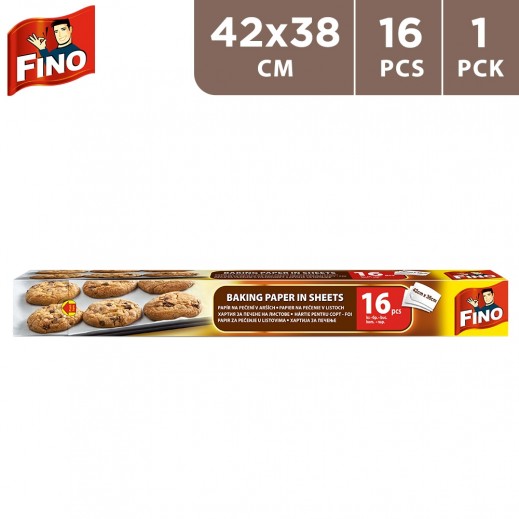 Fino Baking Paper In Sheets 42 X 38 CM (16 Pieces) - delivered by Taw9eel Fast